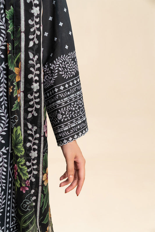 3 PIECE PRINTED LAWN SUIT-OBSIDIAN BLOOM (UNSTITCHED)
