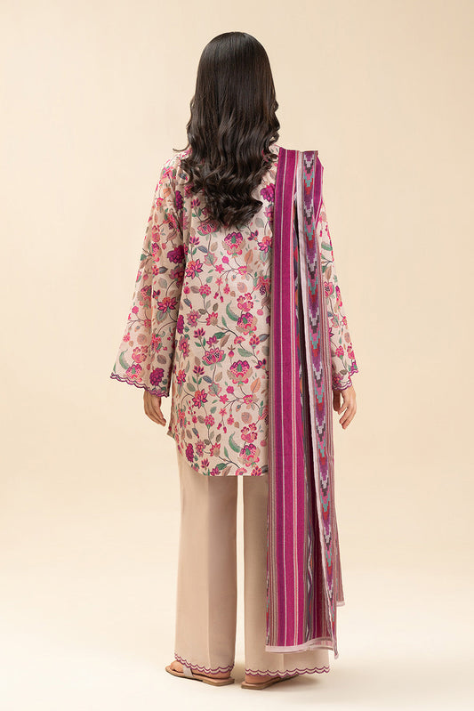 3 PIECE PRINTED LAWN SUIT- (UNSTITCHED)