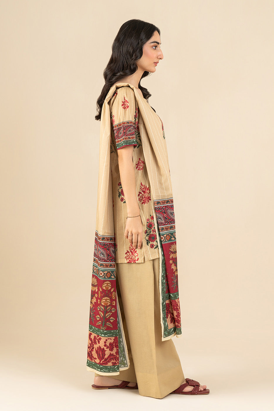 3 PIECE PRINTED LAWN SUIT-WHIMSICAL DUSK (UNSTITCHED)