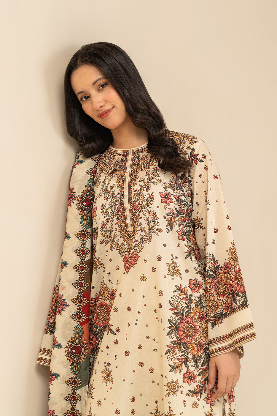 3 PIECE PRINTED LAWN SUIT-PETAL MUSE (UNSTITCHED)