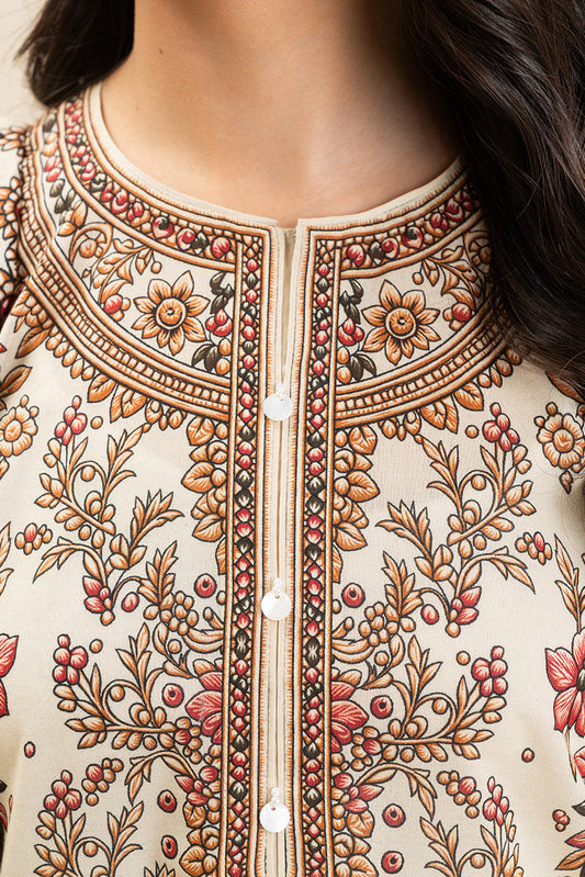 3 PIECE PRINTED LAWN SUIT-PETAL MUSE (UNSTITCHED)