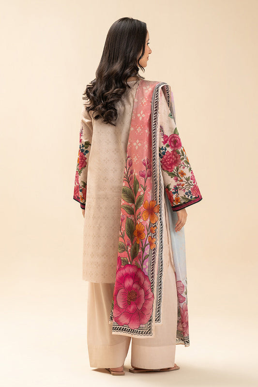 3 PIECE PRINTED LAWN SUIT-BLUSH BOTANICA (UNSTITCHED)