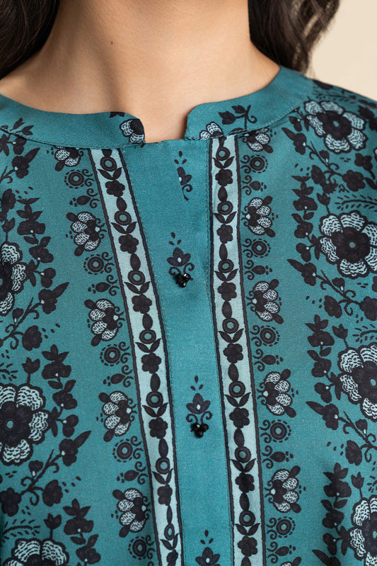 3 PIECE PRINTED LAWN SUIT-OCEAN BREEZE (UNSTITCHED)