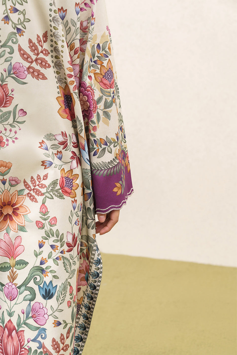 3 PIECE PRINTED LAWN SUIT-TROPIC TUNE (UNSTITCHED)