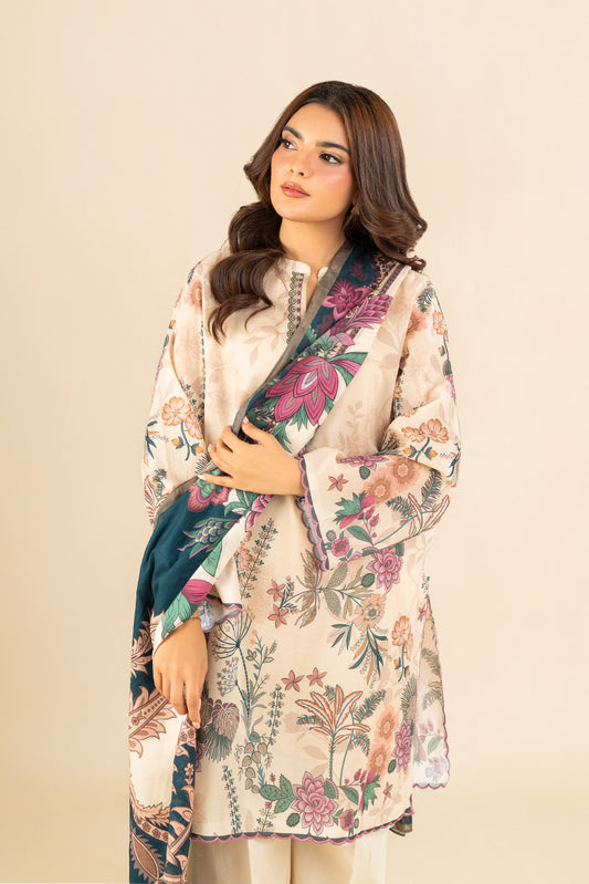 3 PIECE PRINTED LAWN SUIT-WILDFLOWER TAPESTRY (UNSTITCHED)