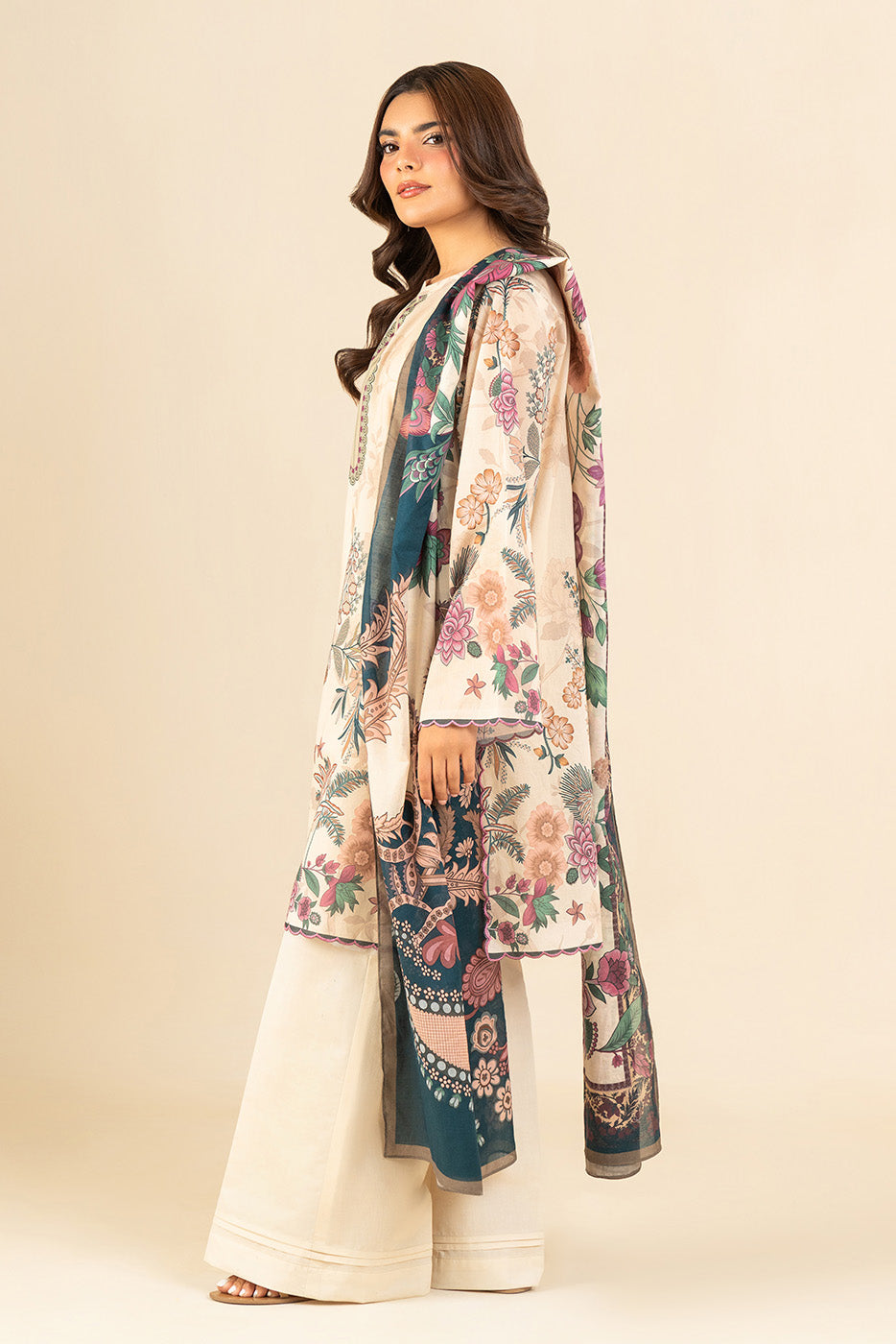 3 PIECE PRINTED LAWN SUIT-WILDFLOWER TAPESTRY (UNSTITCHED)