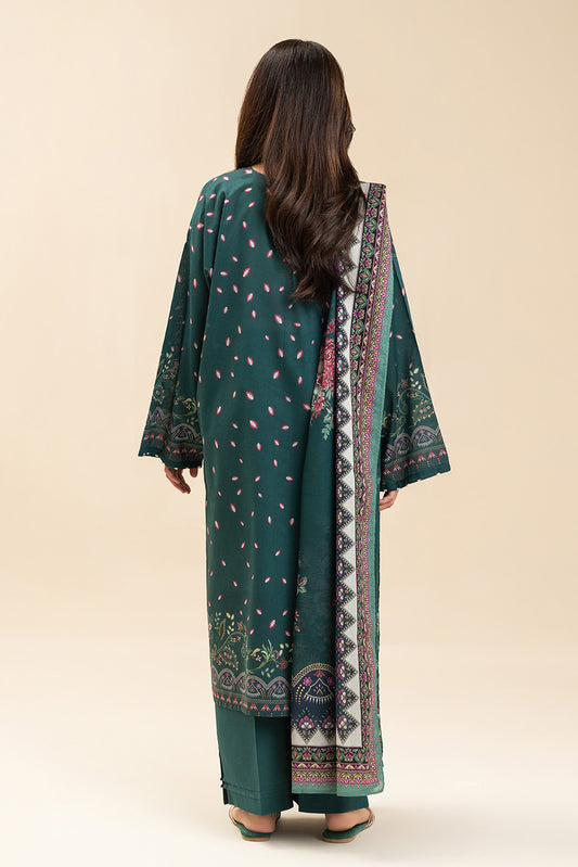 3 PIECE PRINTED LAWN SUIT-SORCERERS GARDEN (UNSTITCHED)