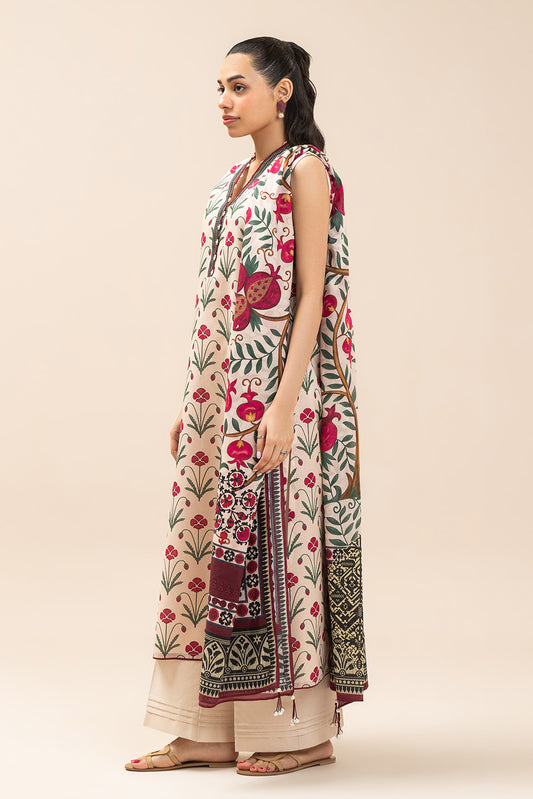 3 PIECE PRINTED LAWN SUIT-OPALINE FLEUR (UNSTITCHED)