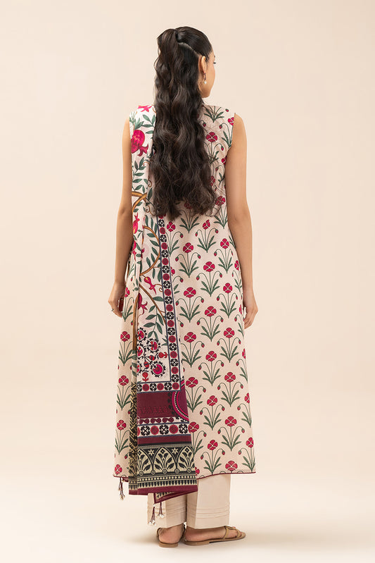 3 PIECE PRINTED LAWN SUIT-OPALINE FLEUR (UNSTITCHED)