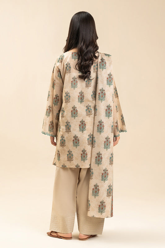 3 PIECE PRINTED LAWN SUIT-WHIMSICAL DUSK (UNSTITCHED)
