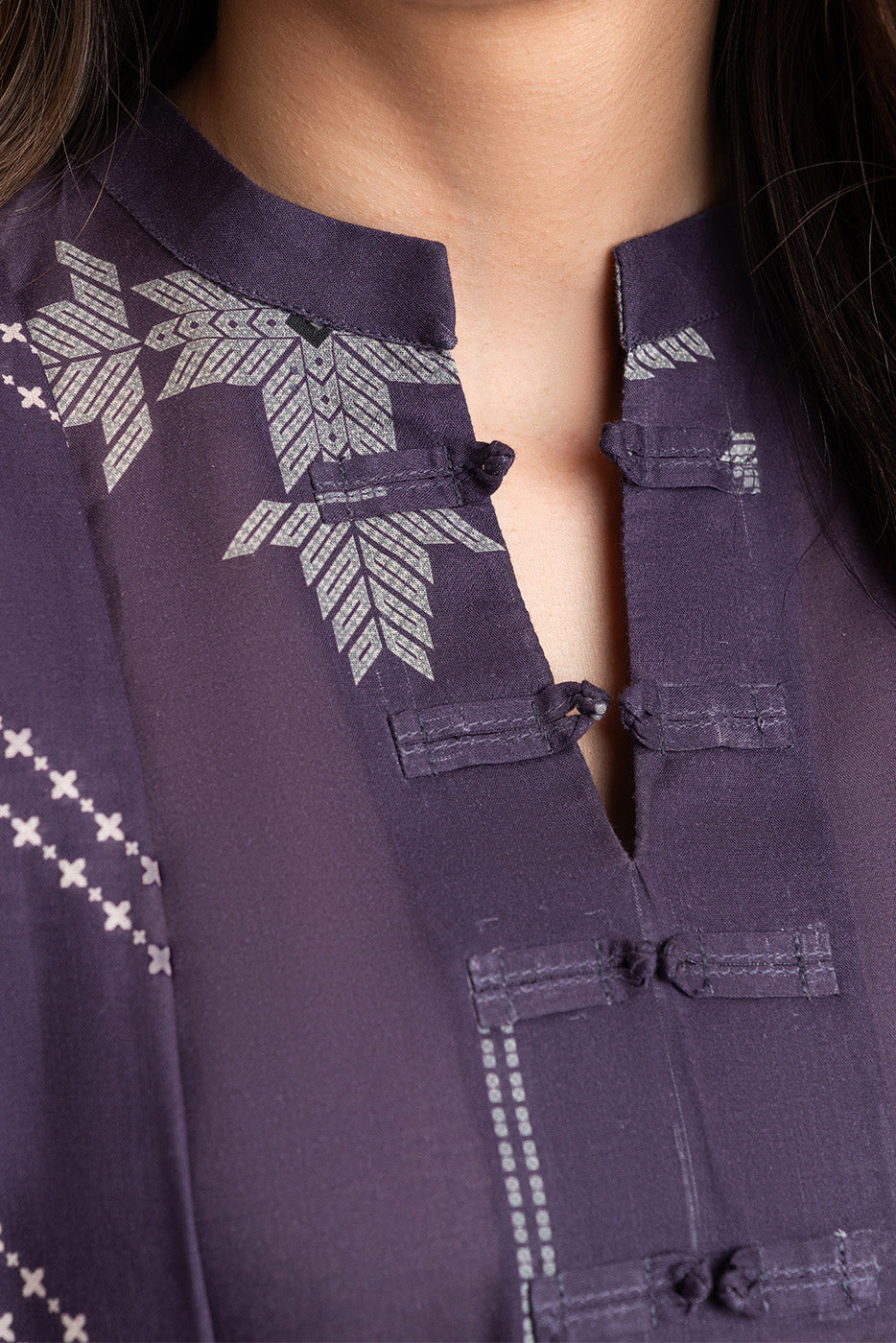 3 PIECE PRINTED LAWN SUIT-VIOLET QUARTZ (UNSTITCHED)