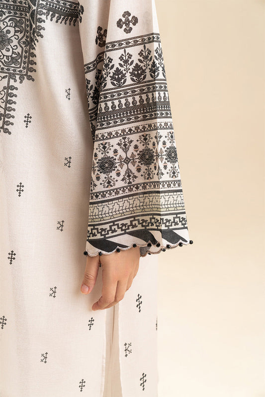 3 PIECE PRINTED LAWN SUIT-MONOCHROME DREAM (UNSTITCHED)