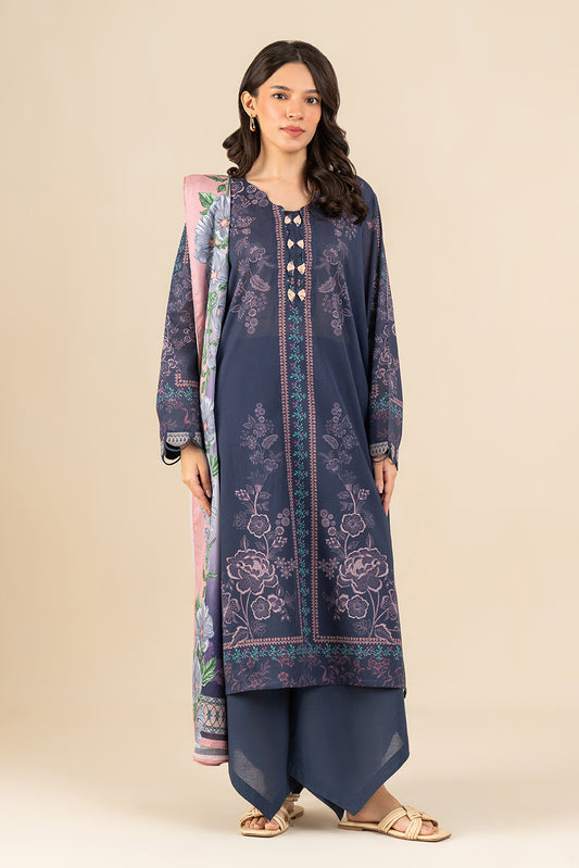3 PIECE PRINTED LAWN SUIT-SORCERER,S GARDEN  (UNSTITCHED)