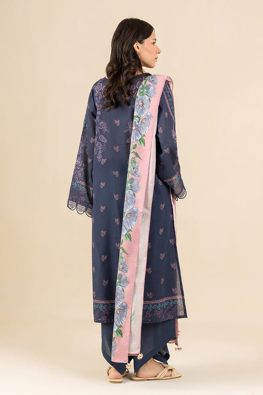 3 PIECE PRINTED LAWN SUIT-SORCERER,S GARDEN  (UNSTITCHED)