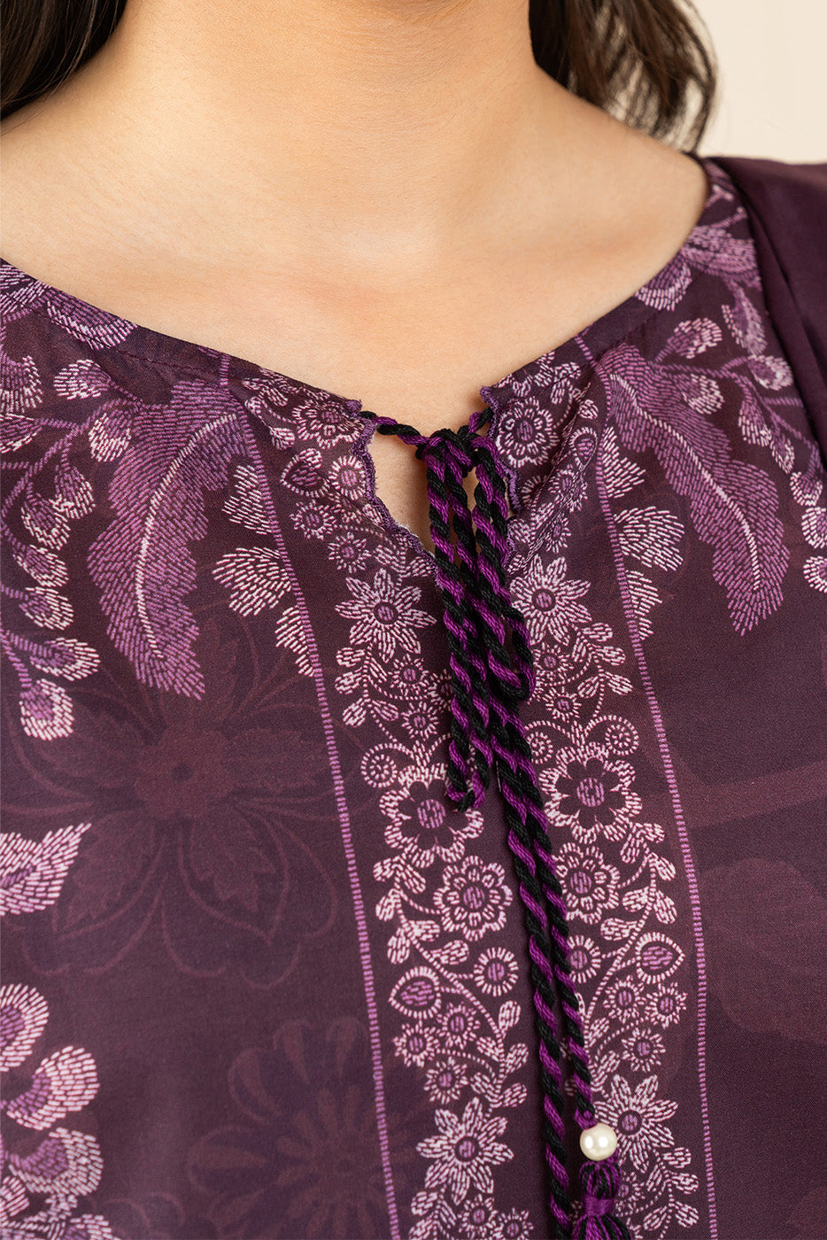 3 PIECE PRINTED LAWN SUIT-JACOBEAN HAZE ( UNSTITCHED )