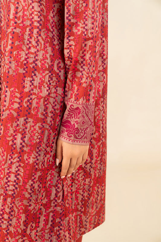 3 PIECE PRINTED LAWN SUIT-SCARLET RIME (UNSTITCHED)