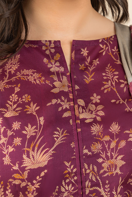 3 PIECE PRINTED LAWN SUIT-SAGE DEW ( UNSTITCHED )