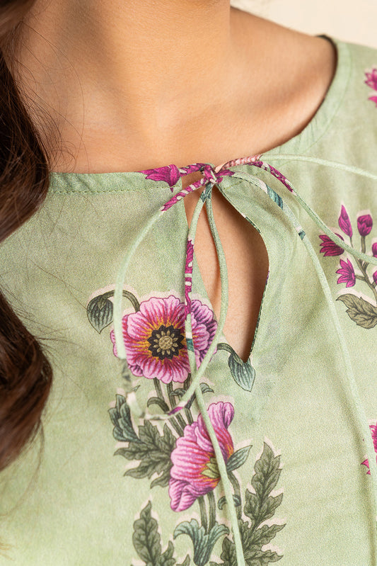 3 PIECE PRINTED LAWN SUIT-VOILET WEFT (UNSTITCHED)