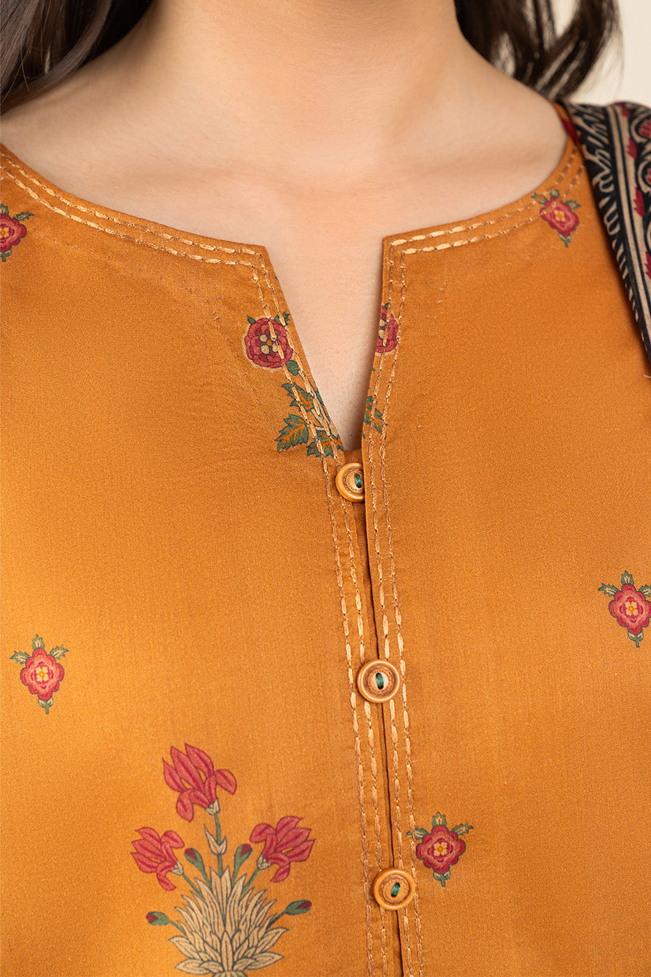 3 PIECE PRINTED LAWN SUIT-FLORAISON BLAZE ( UNSTITCHED )