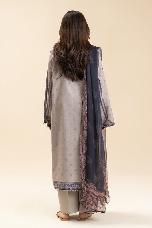 3 PIECE PRINTED LAWN SUIT-CELESTIAL SPRING (UNSTITCHED)