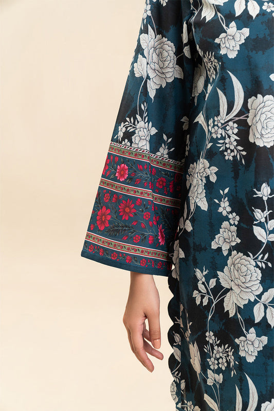 3 PIECE PRINTED LAWN SUIT-AZURE FLORAL (UNSTITCHED)