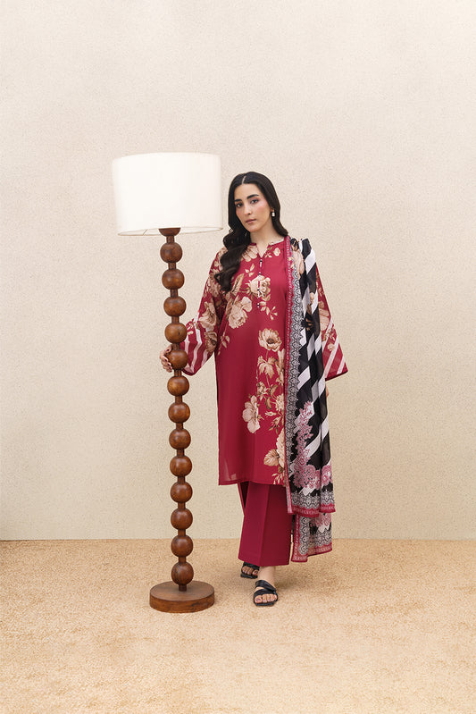 3 PIECE PRINTED LAWN SUIT-WITCHING HOUR (UNSTITCHED)