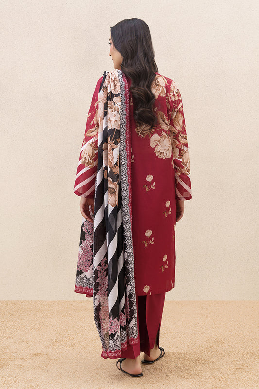 3 PIECE PRINTED LAWN SUIT-WITCHING HOUR (UNSTITCHED)