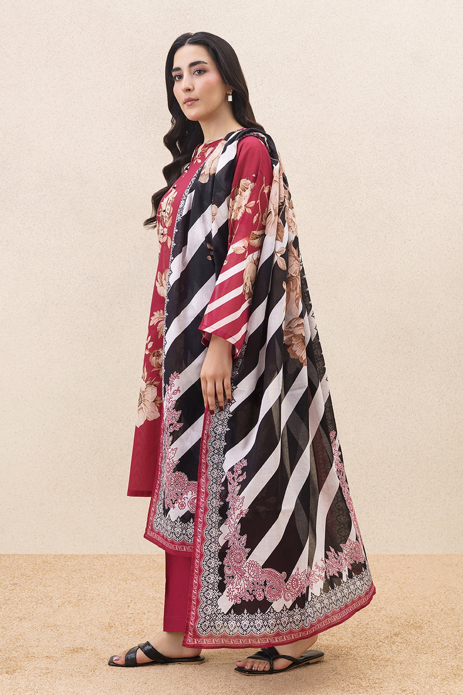 3 PIECE PRINTED LAWN SUIT-WITCHING HOUR (UNSTITCHED)