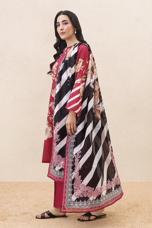 3 PIECE PRINTED LAWN SUIT-WITCHING HOUR (UNSTITCHED)
