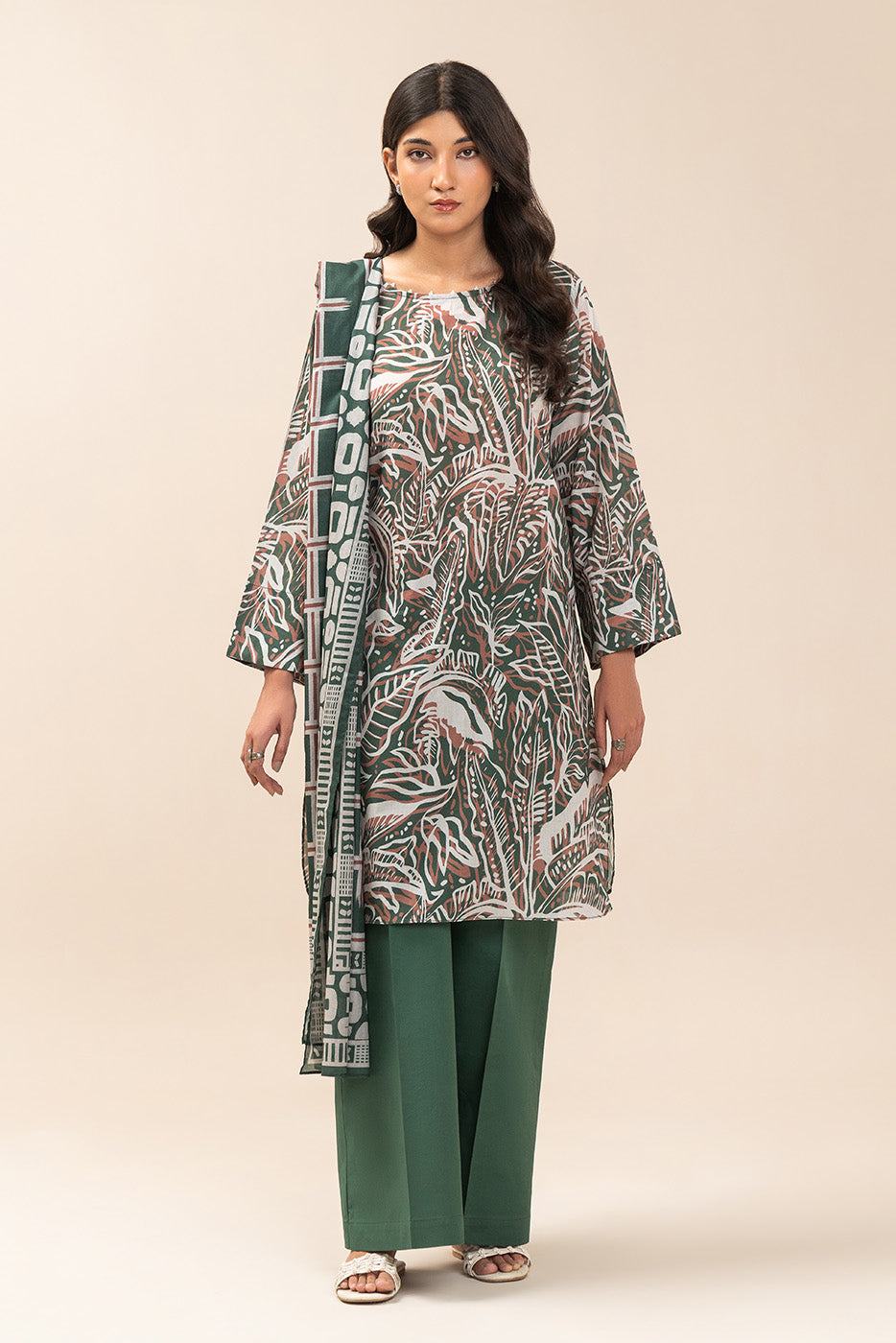 3 PIECE PRINT LAWN SUIT-SUMMER CHATEAU (UNSTITCHED)