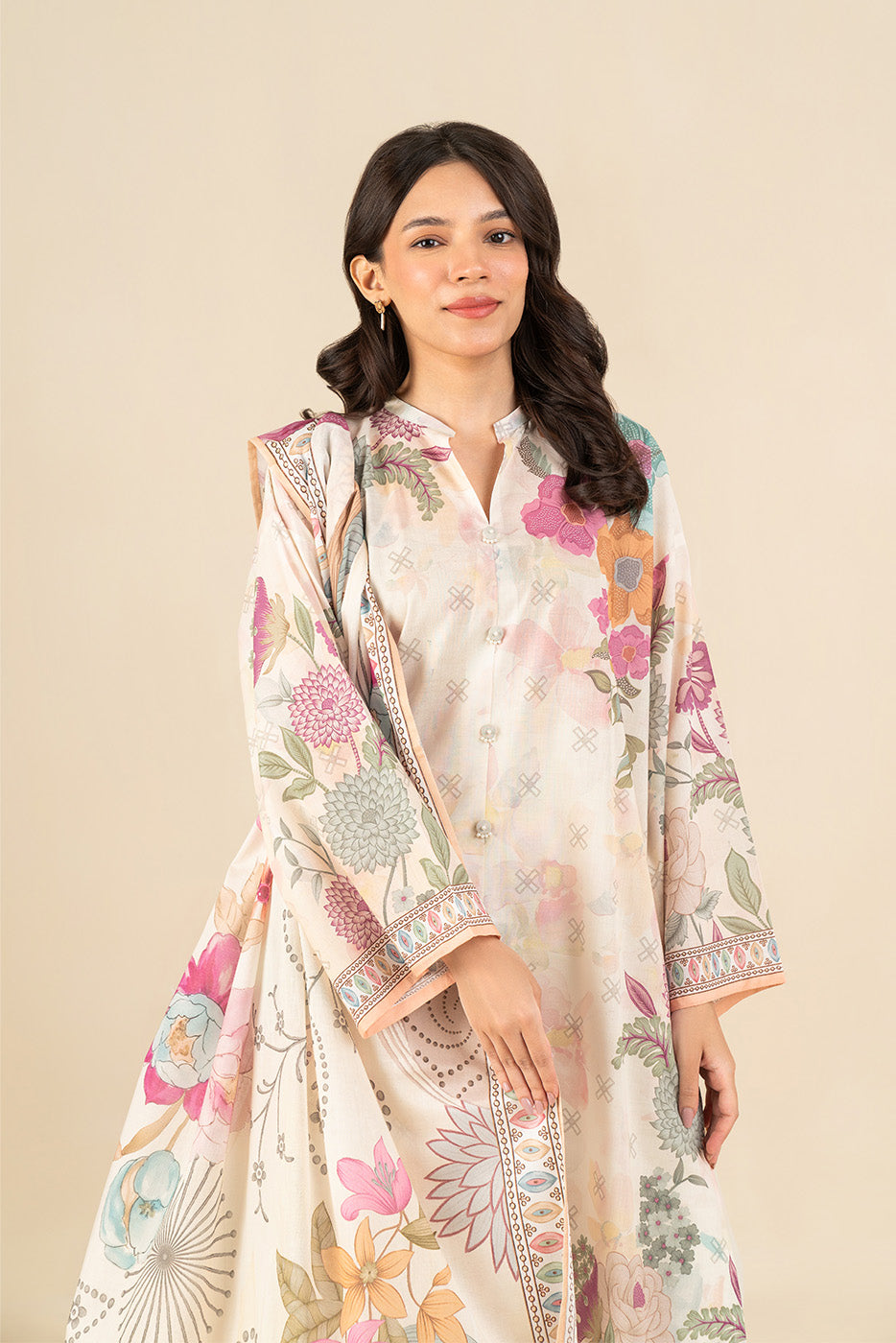 3 PIECE PRINTED LAWN SUIT-BLOOM THEORY (UNSTITCHED)