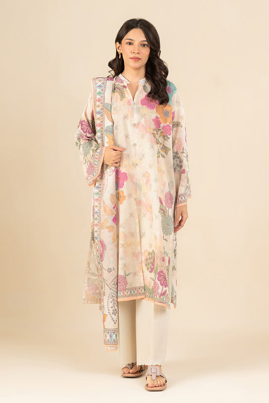 3 PIECE PRINTED LAWN SUIT-BLOOM THEORY (UNSTITCHED)