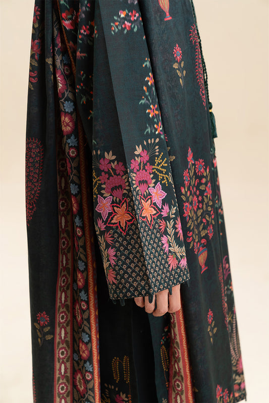 3 PIECE PRINTED LAWN SUIT-FLORAL RENAISSANCE (UNSTITCHED)