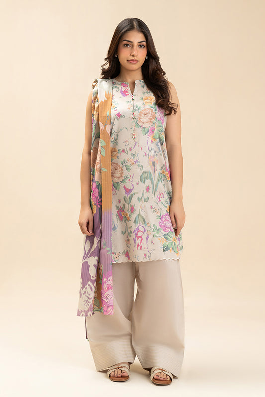 3 PIECE PRINTED LAWN SUIT-VERDANT GROVE (UNSTITCHED)