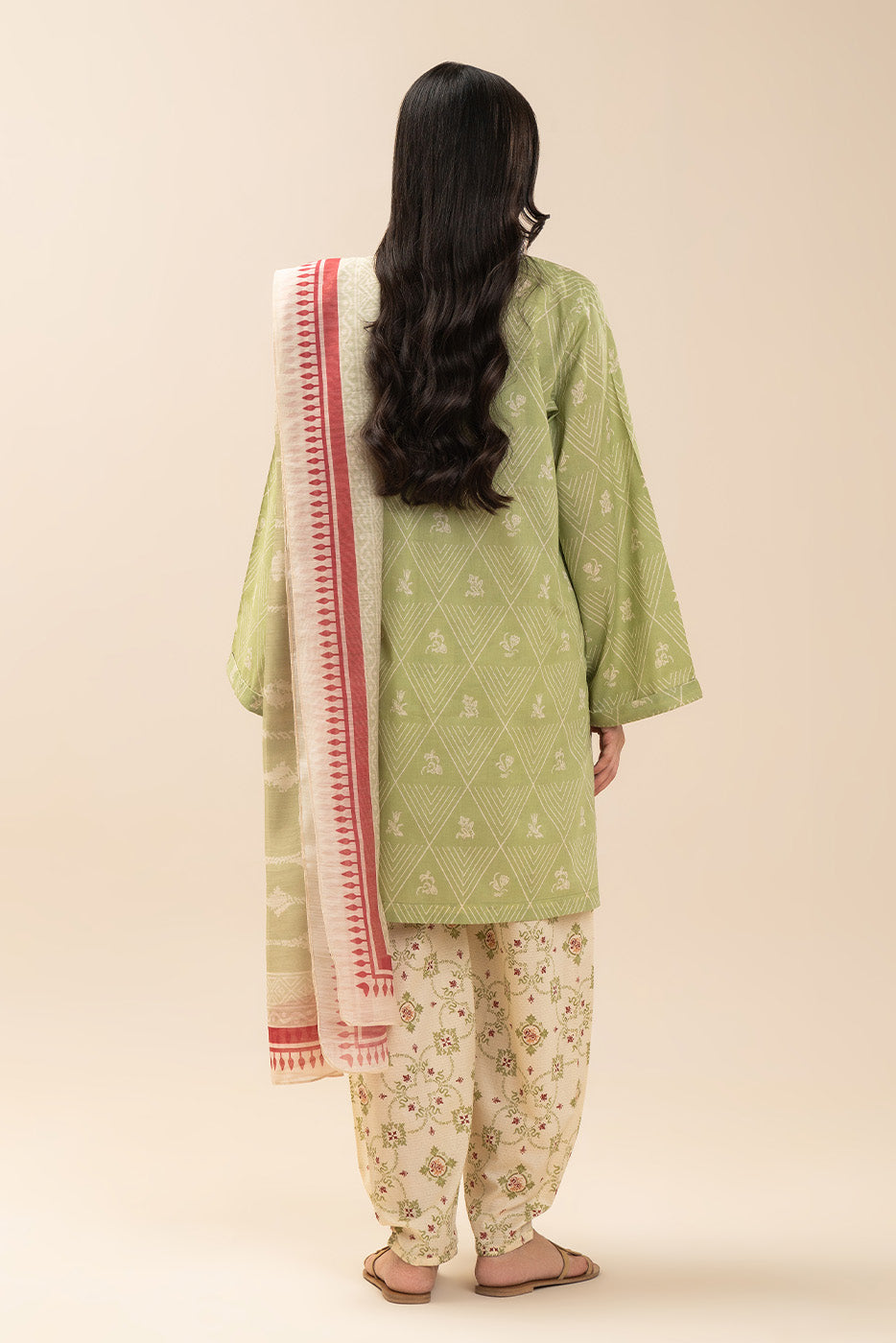 3 PIECE EMBROIDERED LAWN SUIT-MEADOW SUNSET (UNSTITCHED)