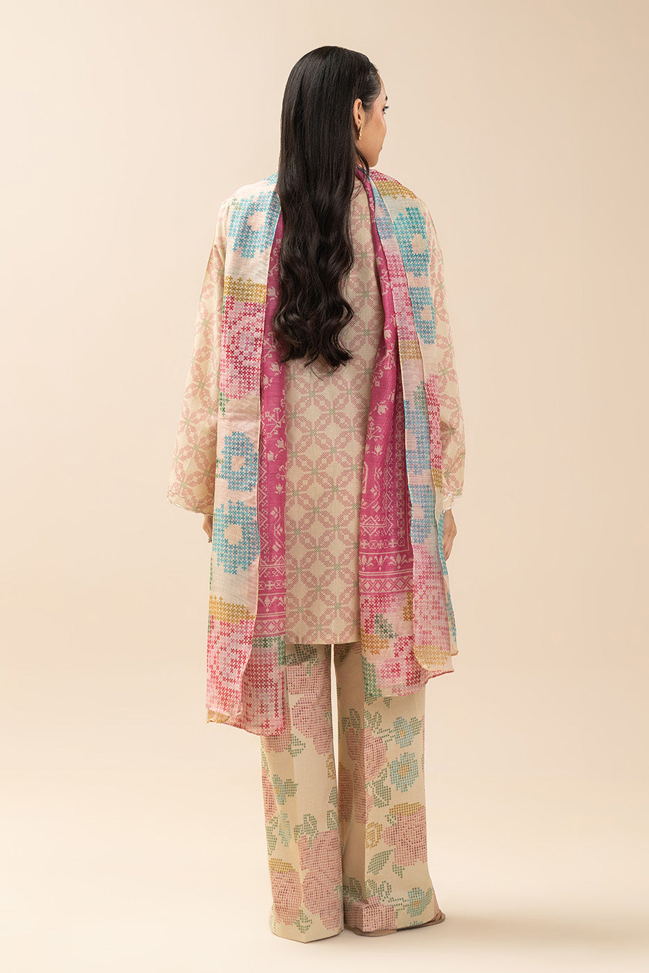 3 PIECE EMBROIDERED LAWN SUIT-ROSE ALLURE (UNSTITCHED)