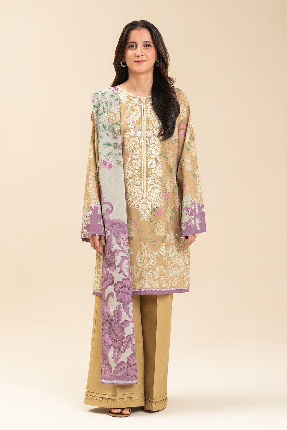 3 PIECE EMBROIDERED LAWN SUIT-PAISLEY WHISPER (UNSTITCHED)