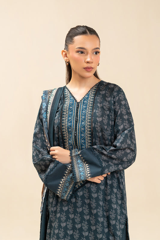 3 PIECE EMBROIDERED LAWN SUIT-MIDNIGHT TRADITION (UNSTITCHED)