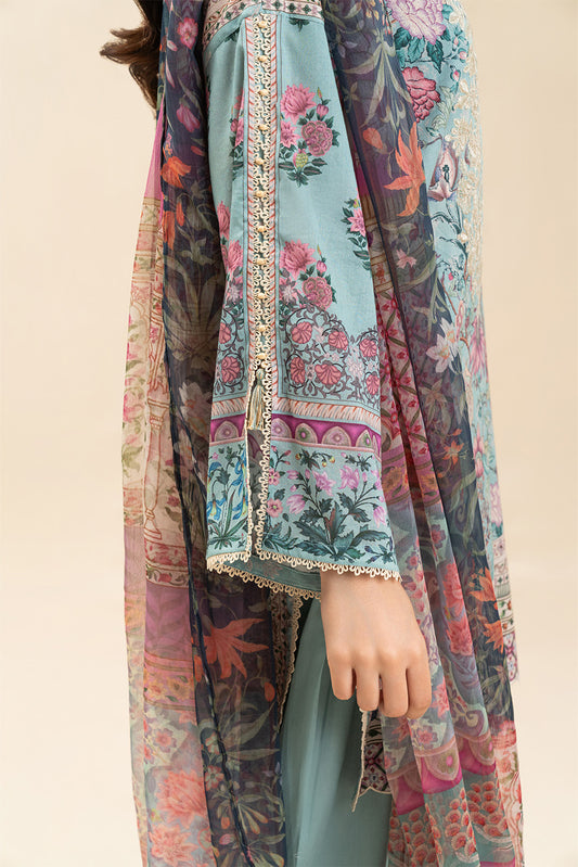3 PIECE EMBROIDERED LAWN SUIT-LAVENDER SPIRIT (UNSTITCHED)