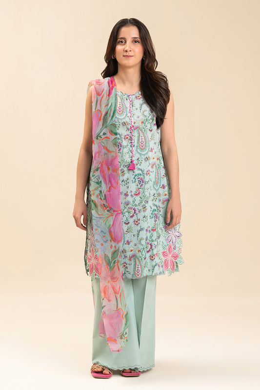 3 PIECE EMBROIDERED LAWN SUIT-RPEAT DESIGN (UNSTITCHED)