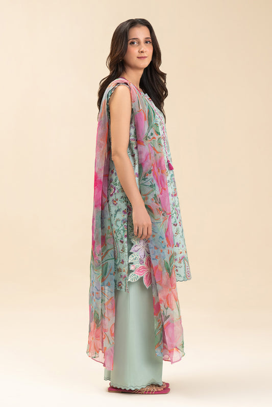 3 PIECE EMBROIDERED LAWN SUIT-RPEAT DESIGN (UNSTITCHED)