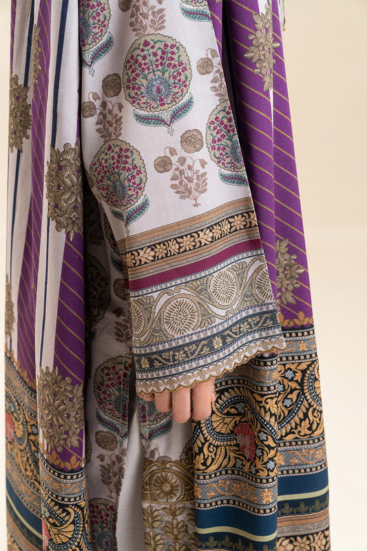 3 PIECE EMBROIDERED LAWN SUIT-SMOKY GLEAM (UNSTITCHED)