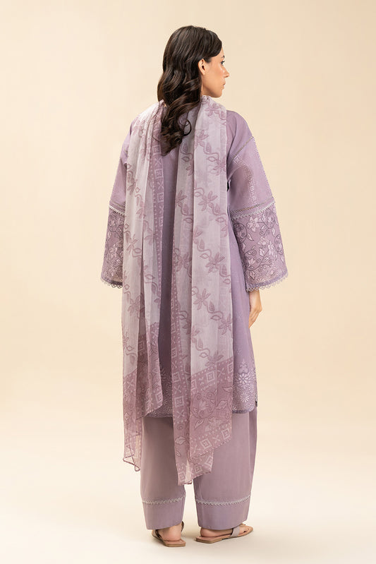3 PIECE EMBROIDERED LAWN SUIT-LAVENDER SPIRIT (UNSTITCHED)