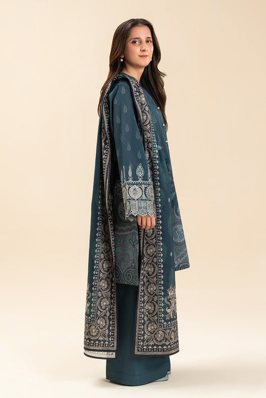 3 PIECE EMBROIDERED LAWN SUIT-DEEP PAISLEY (UNSTITCHED)