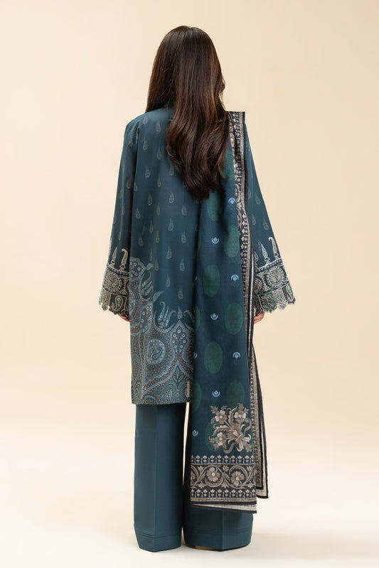 3 PIECE EMBROIDERED LAWN SUIT-DEEP PAISLEY (UNSTITCHED)