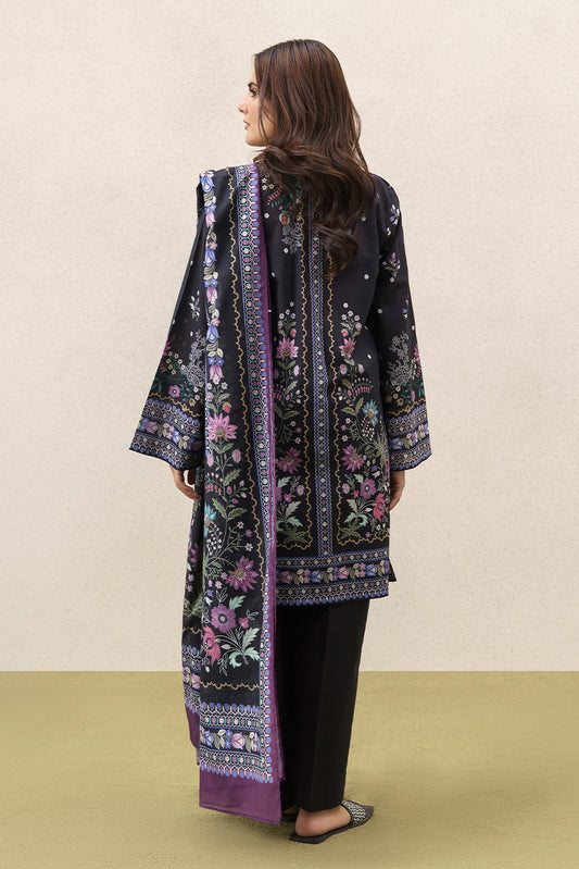 3 PIECE EMBROIDERED LAWN SUIT-OBSIDIAN FLORENCE (UNSTITCHED)