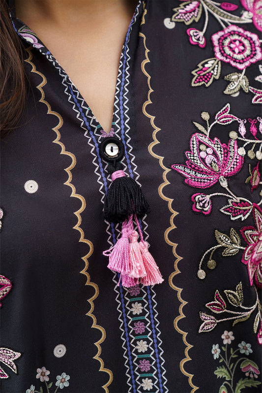 3 PIECE EMBROIDERED LAWN SUIT-OBSIDIAN FLORENCE (UNSTITCHED)