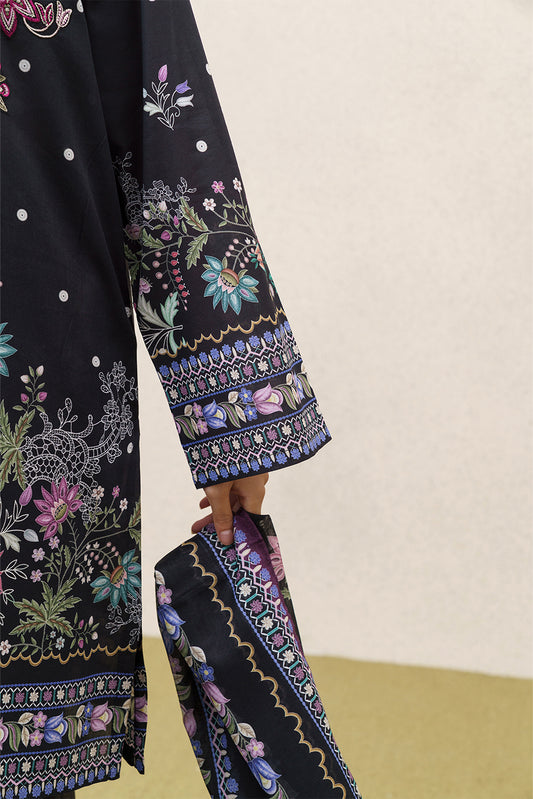 3 PIECE EMBROIDERED LAWN SUIT-OBSIDIAN FLORENCE (UNSTITCHED)