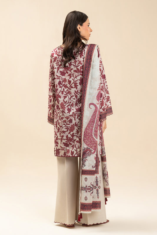 3 PIECE EMBROIDERED LAWN SUIT-RUBY ASH (UNSTITCHED)