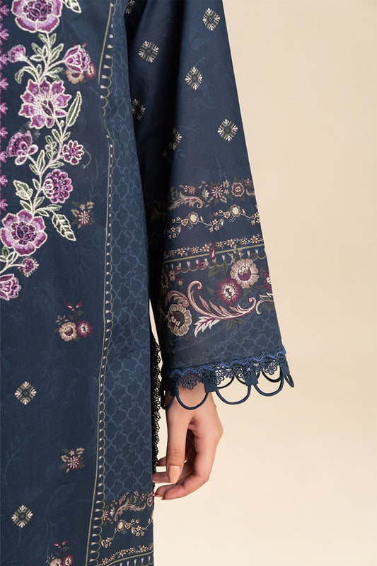 3 PIECE EMBROIDERED LAWN SUIT-BOTANIC AZURE (UNSTITCHED)